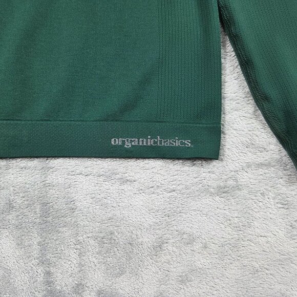 Organic Basics Shirt Mens L / XL Green SilverTech 2.0 Long Sleeve Tee - Picture 3 of 10